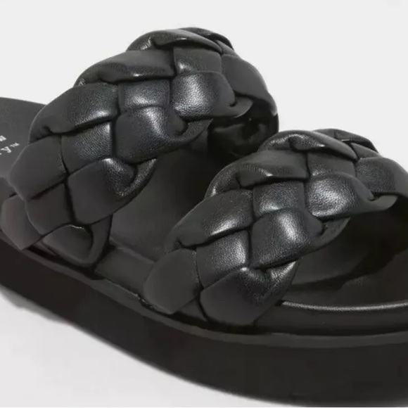 A New Day Braided Footbed Platform Sandals - Size 9.5 - Picture 3 of 4